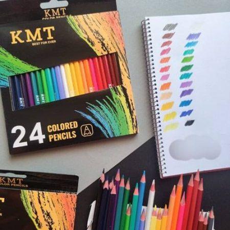 مداد رنگی  24 رنگ مارک KMT