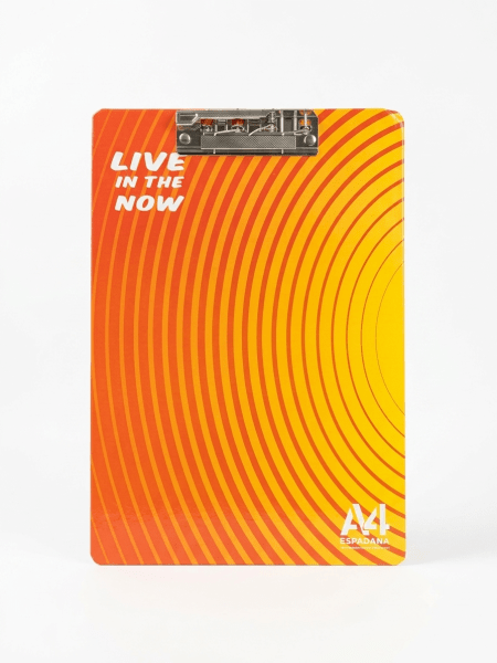 تخته شاسی فانتزی طرح Live in the Now نارنجی | سایز A4