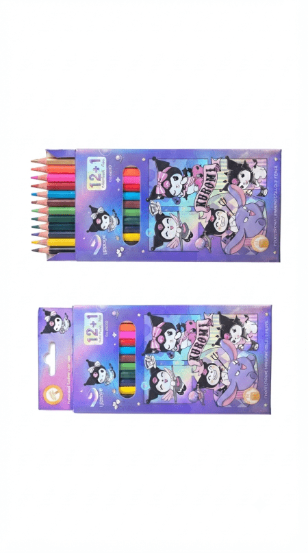 مداد رنگی 12+1 رنگ طرح Kuromi مدل Color Pencils