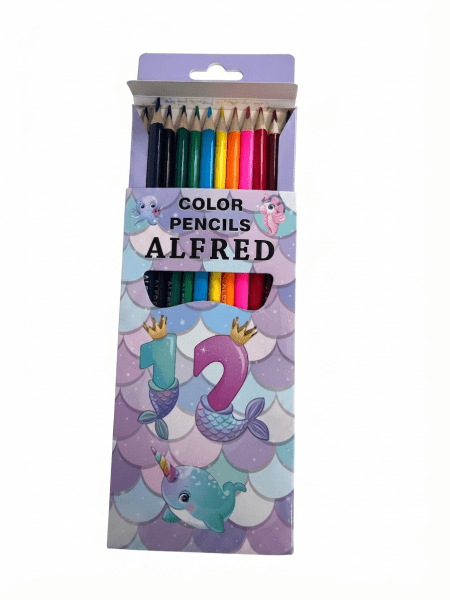 مداد رنگی آلفرد 12 رنگ مدل Color Pencils طرح دریایی