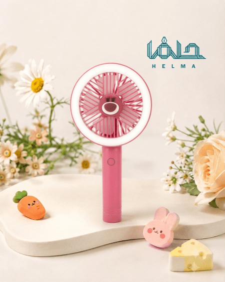 پنکه شارژی دستی طرح خرس