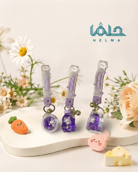 جاکلیدی فانتزی آکواریومی طرح خرس (مایع‌دار)