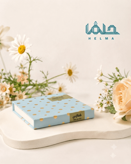 دفترچه یادداشت فانتزی جلد سخت طرح خال‌خالی