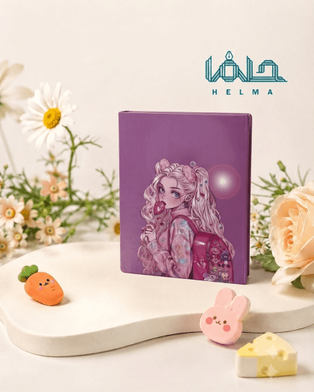کلاسور طرح دختر فانتزی بنفش