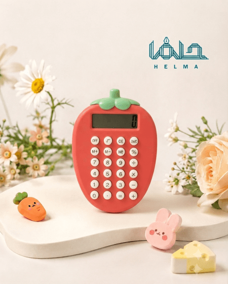ماشین حساب فانتزی طرح توت‌فرنگی