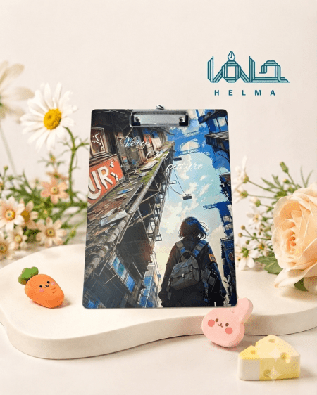 تخته شاسی A4 طرح منظره شهری فانتزی