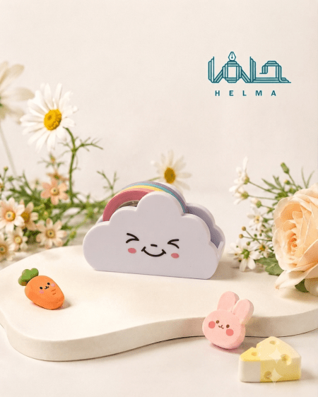 چسب نواری فانتزی طرح ابر رنگین‌کمان