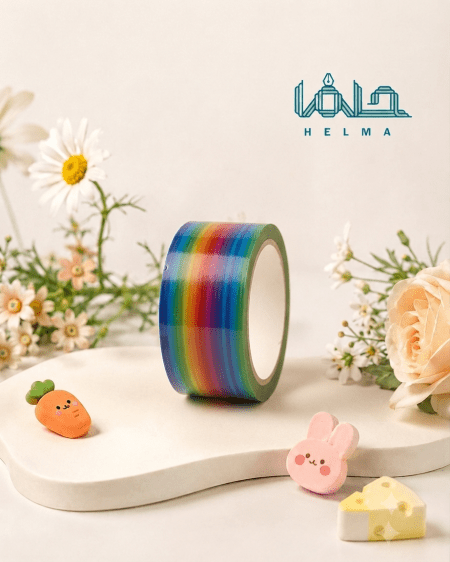 چسب نواری رنگین‌کمانی فانتزی