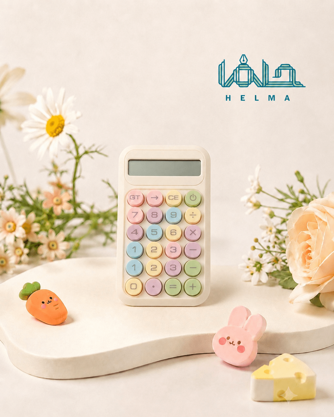 ماشین حساب فانتزی پاستلی