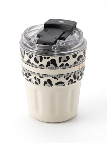 تراول ماگ دوجداره فانتزی SITARAYURI (طرح پلنگی چاپی)