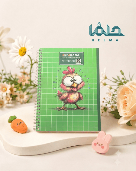 دفتر شطرنجی فنری ۵۰ برگ