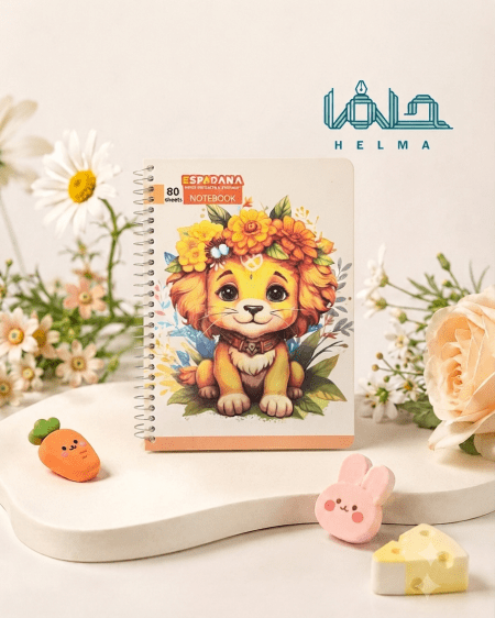 دفتر سیمی ۸۰ برگ طرح شیر