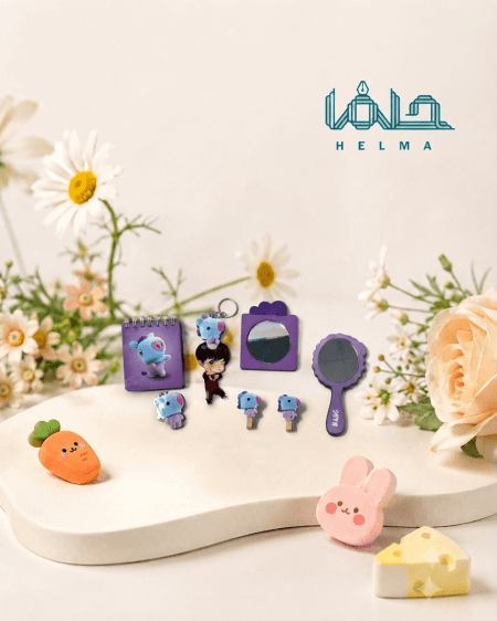 ست لوازم‌التحریر و اکسسوری فانتزی طرح BT21 (مانگ - Mang)