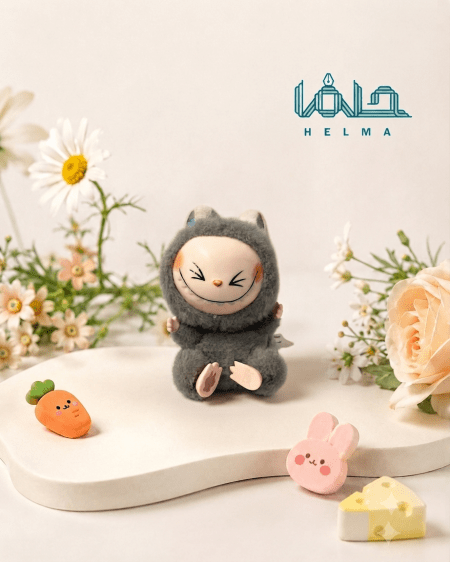 عروسک و آویز فانتزی طرح لبوبو (لباس خزدار)