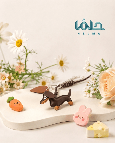آویز چرمی طرح سگ داکشهوند