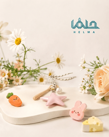 جاکلیدی و آویز کیف فانتزی طرح ستاره و بیسبال