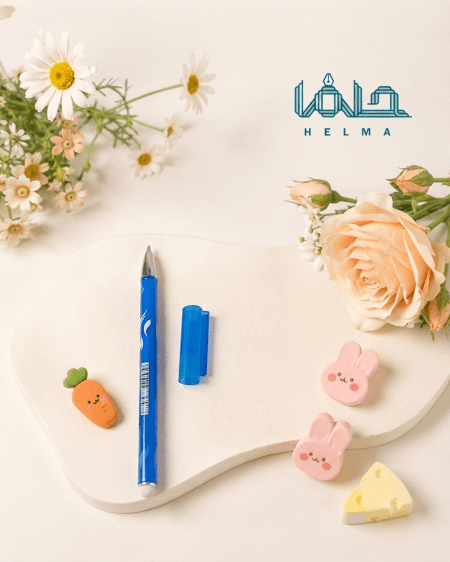 خودکار پاک‌کن‌دار آبی