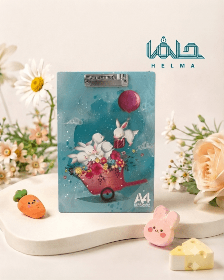 تخته شاسی A4 طرح خرگوش‌های فانتزی