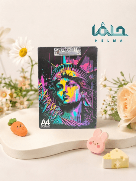 تخته شاسی A4 طرح مجسمه آزادی نئون آرت