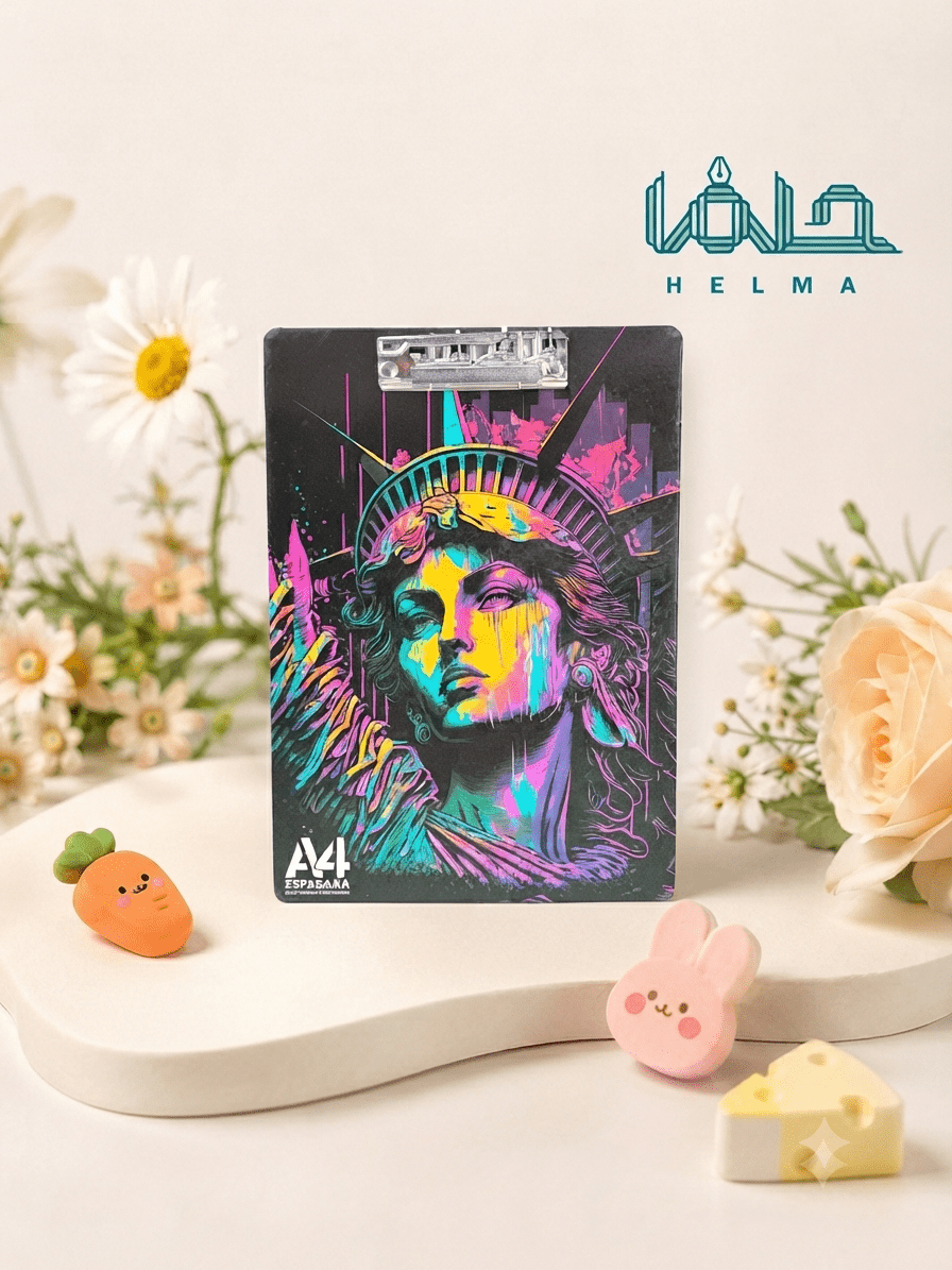 تخته شاسی A4 طرح مجسمه آزادی نئون آرت
