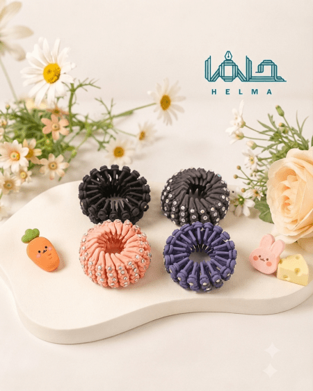 کش مو فنری نگین‌دار گوجه ای