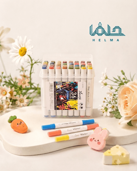 ست ماژیک رنگ‌آمیزی ۳۶ رنگ مارکر