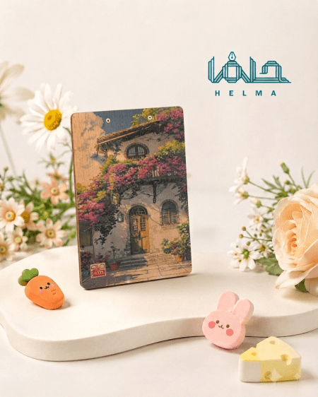 تخته شاسی چوبی مدل خانه رویایی با بالکن پرگل