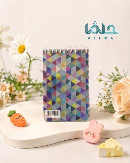 دفترچه یادداشت سیمی طرح هندسی رنگی