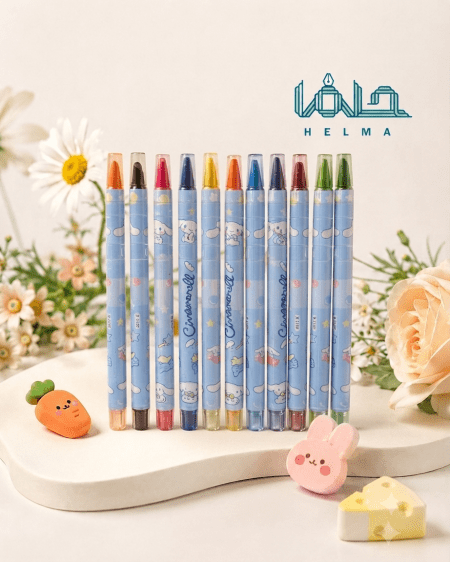 مداد شمعی طرح‌دار فانتزی مدل Cinnamoroll (مجموعه رنگی)