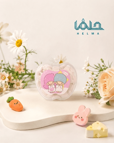 صابون فانتزی جعبه‌ای مدل سیب (مجموعه صابون‌های مینیاتوری)