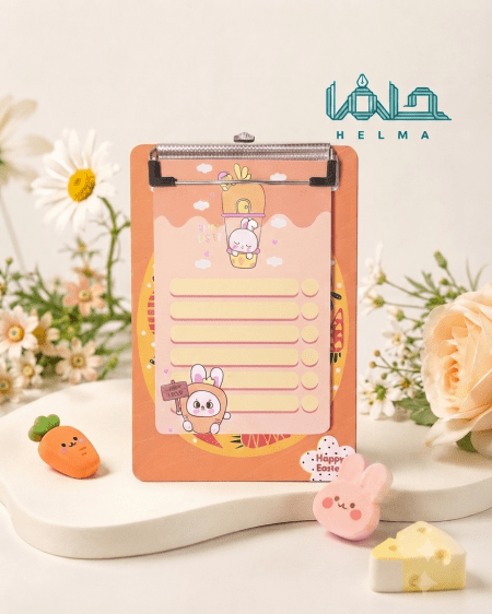 تخته شاسی و برگه یادداشت فانتزی طرح خرگوش