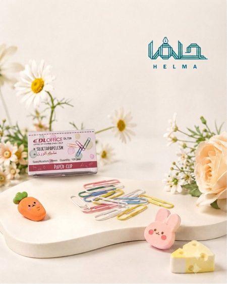گیره کاغذ رنگی فانتزی مدل DL-OFFICE (بسته ۱۰۰ عددی)