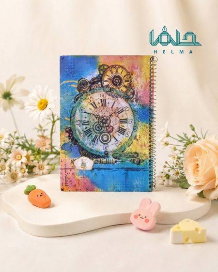 دفتر سیمی طرح ساعت و چرخ‌دنده