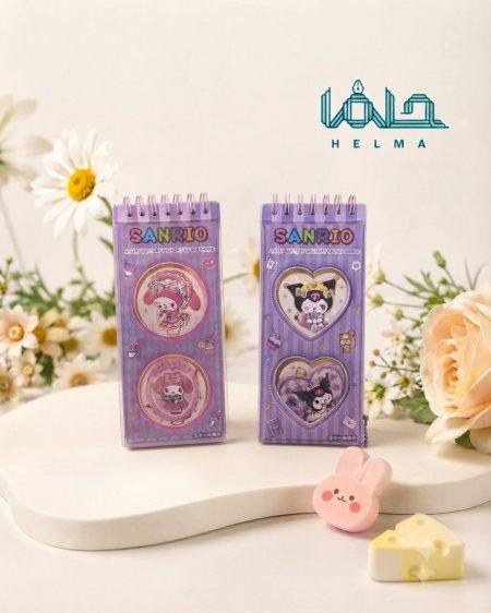 دفترچه سیمی جیبی طرح سانریو (مای ملودی و کورومی)