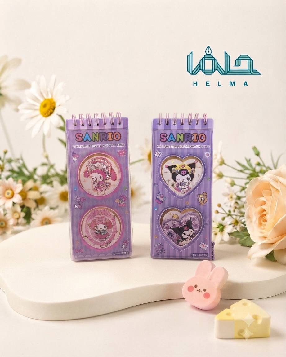 دفترچه سیمی جیبی طرح سانریو (مای ملودی و کورومی)