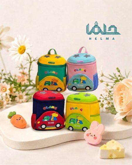 کوله‌پشتی مهدکودک طرح ماشین و حیوانات