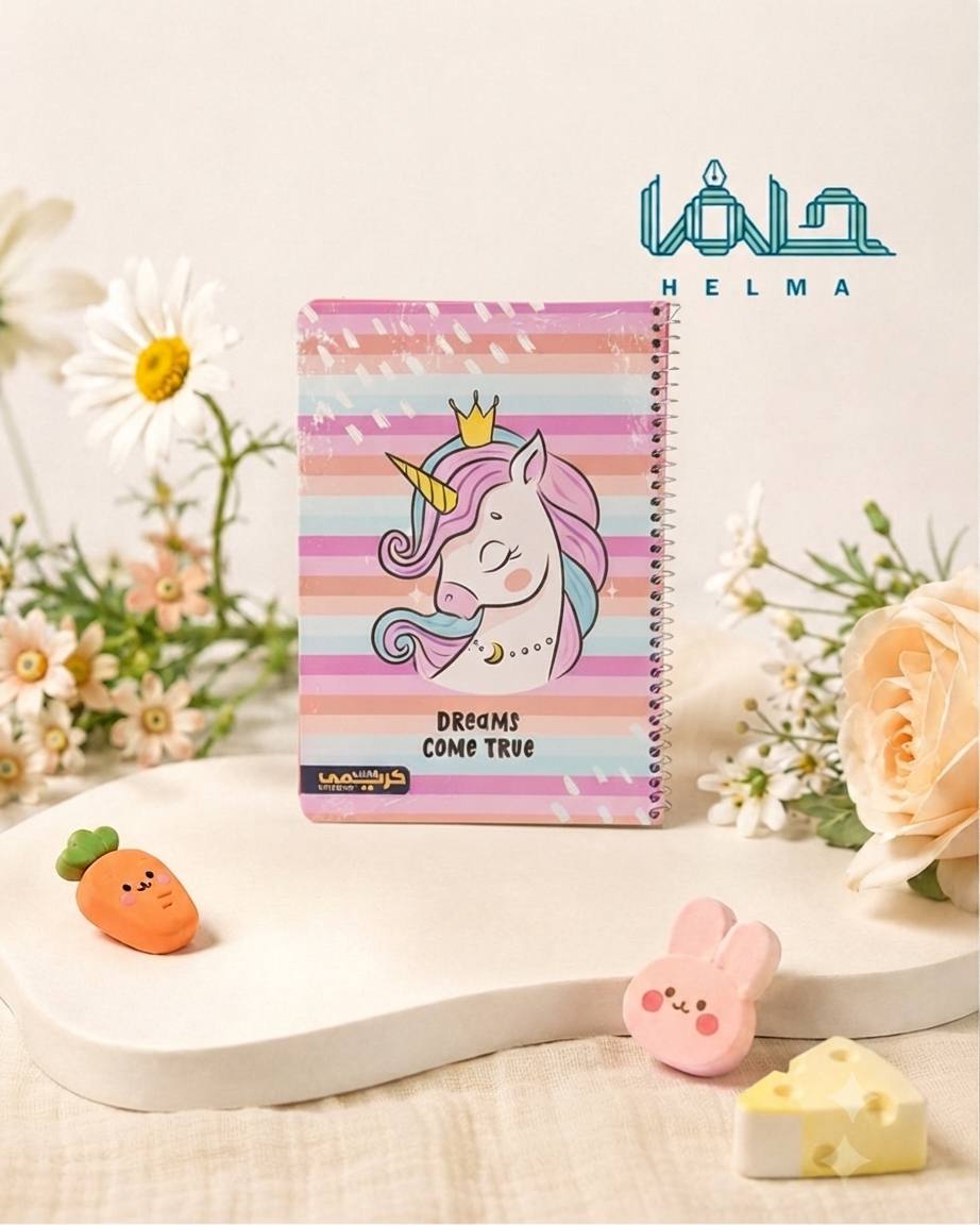 دفتر سیمی فانتزی طرح اسب تکشاخ (Unicorn) – برند کارن سیمی