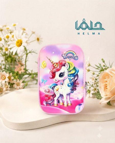 جامدادی ۳ بعدی برجسته طرح تک‌شاخ (Unicorn)