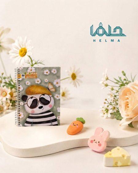 دفتر ۵۰ برگ فنری اسپادانا مدل پاندای هنرمند