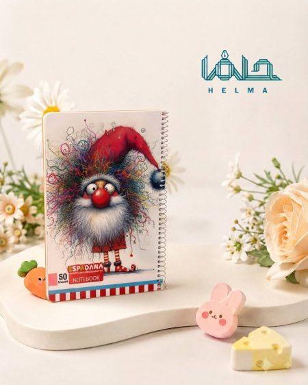 دفتر ۵۰ برگ فنری اسپادانا مدل نوم فانتزی کلاه